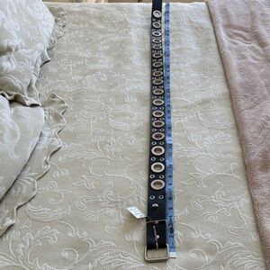 Black Belt with Silver Grommets